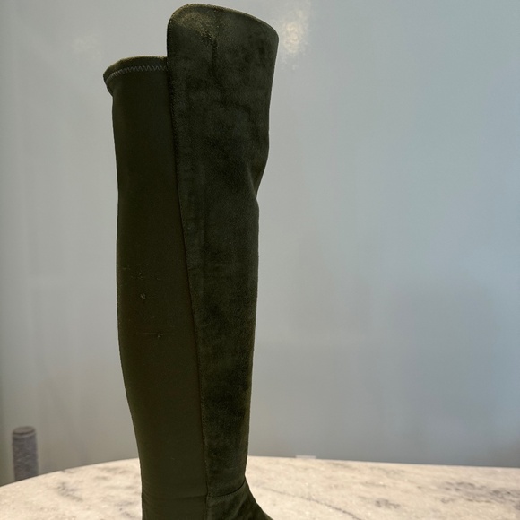 🍃 Stuart Weitzman 50/50 Soho Over-the-Knee Boots – Hunter Green Suede (FW21) 🍃 - Picture 1 of 16
